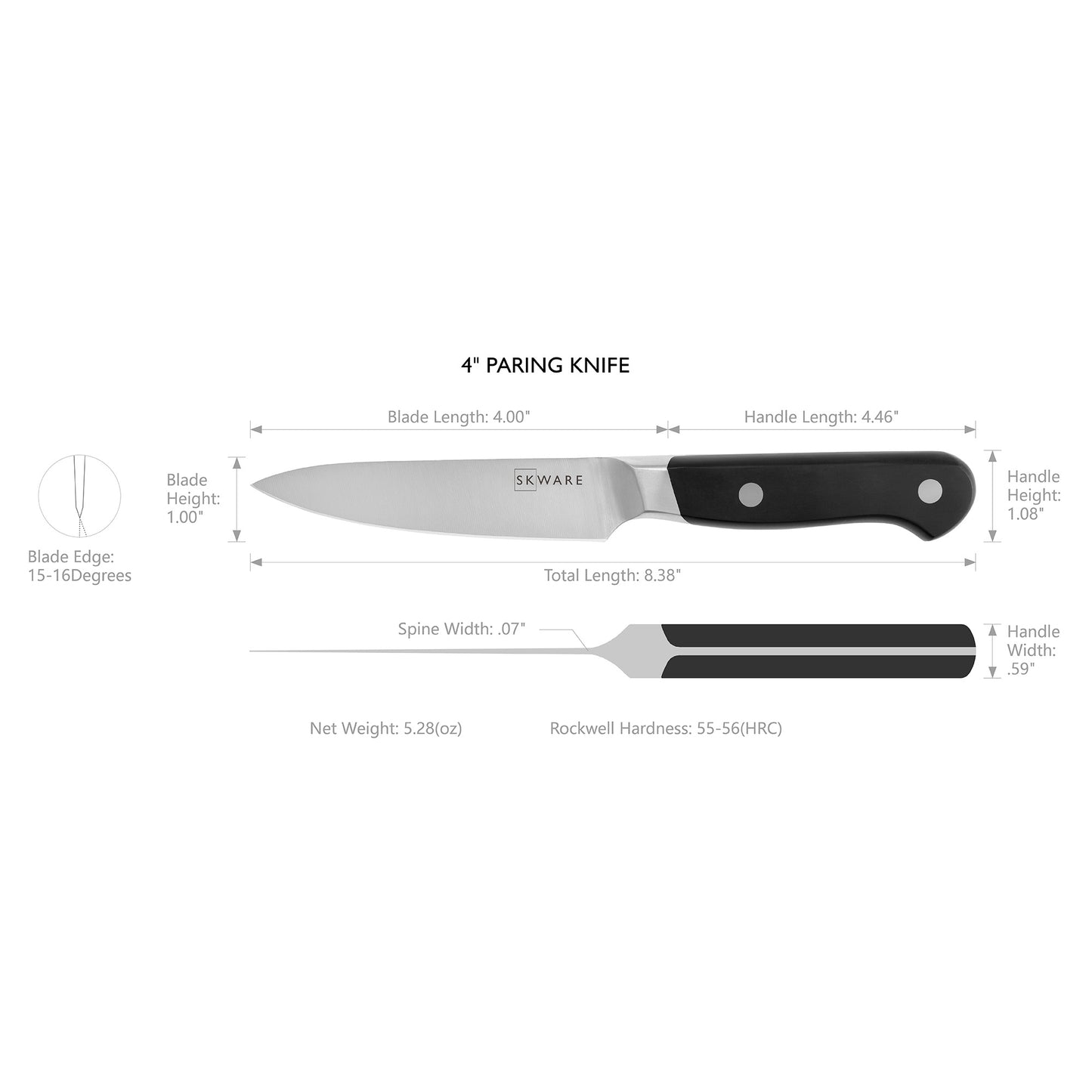 SKWARE 4 Inch Paring Knife